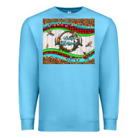 Ocean Blue winter blessings leopard Premium Sweatshirt - LillyAllenDesigns