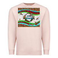 Pale Pink winter blessings leopard Premium Sweatshirt - LillyAllenDesigns