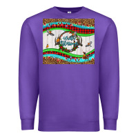 Purple winter blessings leopard Premium Sweatshirt - LillyAllenDesigns