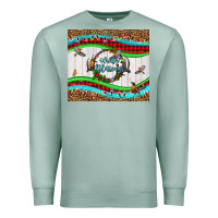 Seafoam winter blessings leopard Premium Sweatshirt - LillyAllenDesigns