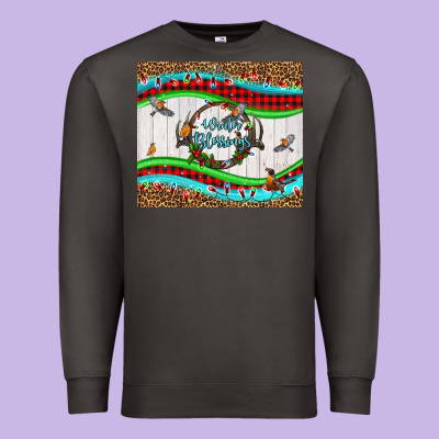 Winter Blessings Leopard Premium Sweatshirt Designed By Lillyallendesigns