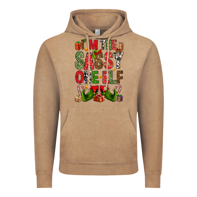 I'm The Sassy On The Elf Vintage Hoodie by NancyCooperArtShop | Teevron