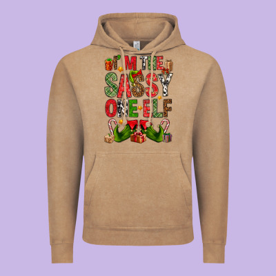 I'm The Sassy On The Elf Vintage Hoodie Designed By Nancycooperartshop