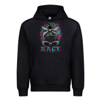 Black race life  messy bun Urban Hoodie - BarkalooDesign
