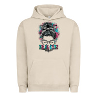 Pigment French Oak race life  messy bun Urban Hoodie - BarkalooDesign