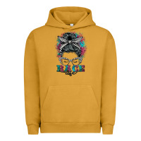 Pigment Peanut Butter race life  messy bun Urban Hoodie - BarkalooDesign