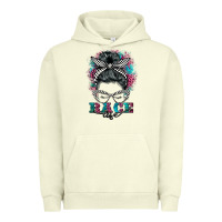 Pigment Pistachio race life  messy bun Urban Hoodie - BarkalooDesign
