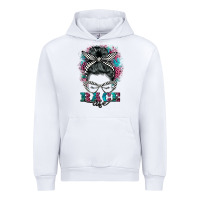 White race life  messy bun Urban Hoodie - BarkalooDesign