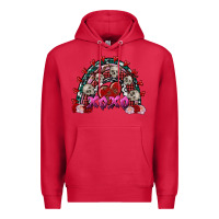 Cardinal skull xoxo rainbow valentine's day Premium Hoodie - FaDigitalArtStudio