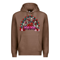 Chestnut skull xoxo rainbow valentine's day Premium Hoodie - FaDigitalArtStudio