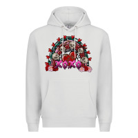 Skull Xoxo Rainbow Valentine's Day Premium Hoodie | Teevron