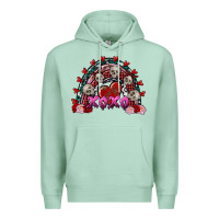 Seafoam skull xoxo rainbow valentine's day Premium Hoodie - FaDigitalArtStudio