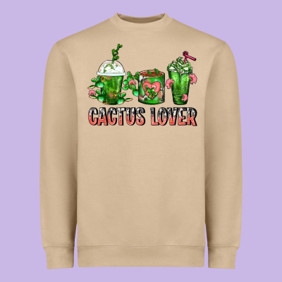 Cactus Lover Cactus Coffee Cups Heavyweight Sweatshirt Designed By Fadigitalartstudio