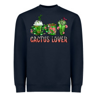 Navy Cactus Lover Cactus Coffee Cups Heavyweight Sweatshirt - FaDigitalArtStudio