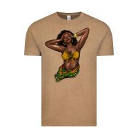 Vintage Coffee black woman Vintage Tee - NancyCooperArtShop