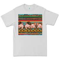 Dove Grey western serape pigs Premium Tee - RanaPortraitStore