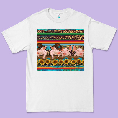 Western Serape Pigs Premium Tee Designed By Ranaportraitstore