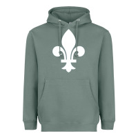 Sage vintage quebec hockey   retro nordiques fleur de lis Heavyweight Hoodie - tuanDangUi