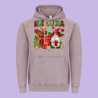 Hot Cocoa Vintage Hoodie Designed By Texasbilliewilder