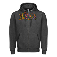 Charcoal Heather halloween mama Zipper Hoodie - BundleAndBundleShop