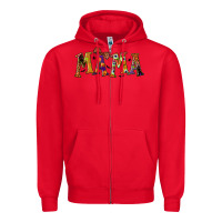 Red halloween mama Zipper Hoodie - BundleAndBundleShop