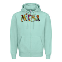 Seafoam halloween mama Zipper Hoodie - BundleAndBundleShop