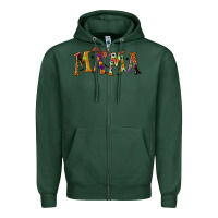 Sports Green halloween mama Zipper Hoodie - BundleAndBundleShop