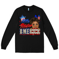 Black little mister america black boy Long Sleeve Tee - CowGirlArtShop