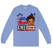 Little Mister America Black Boy Long Sleeve Tee | Teevron