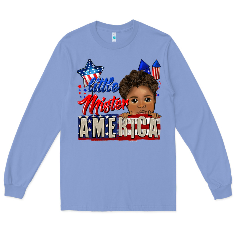 Little Mister America Black Boy Long Sleeve Tee by CowGirlArtShop | Teevron