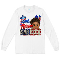 White little mister america black boy Long Sleeve Tee - CowGirlArtShop