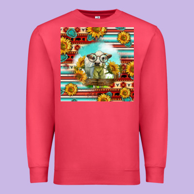 Charolais Calf Gemstone Premium Sweatshirt Designed By Lillyallendesigns