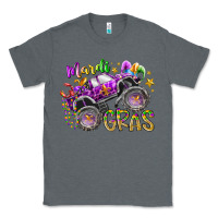 Charcoal Heather mardi gras monster truck Classic Tee - RacoonDesign