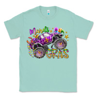 Seafoam mardi gras monster truck Classic Tee - RacoonDesign
