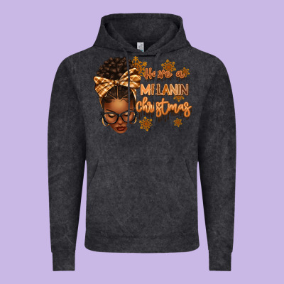 Have A Melanin Christmas Afro Woman Vintage Hoodie Designed By Texasbilliewilder