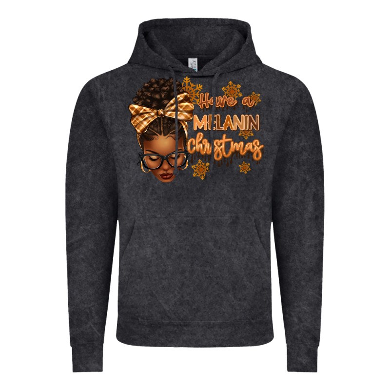 Have A Melanin Christmas Afro Woman Vintage Hoodie by texasbilliewilder | Teevron