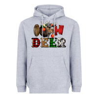 Heather Grey oh deer christmas Heavyweight Hoodie - LillyAllenDesigns