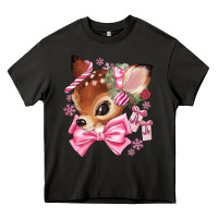 Asphalt reindeer head christmas Heavy Core Tee - MaliasSmallBusiness