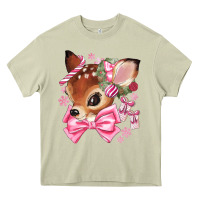 Mossy reindeer head christmas Heavy Core Tee - MaliasSmallBusiness