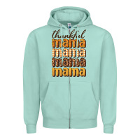 Seafoam thankful mama Zipper Hoodie - BundleAndBundleShop