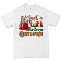 White just a girl who loves christmas Premium Tee - BundleAndBundleShop
