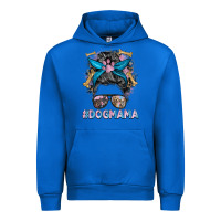 Cobalt dog mama messy bun Urban Hoodie - BarkalooDesign