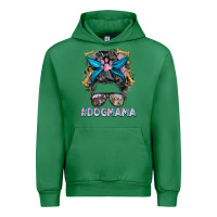 Emerald dog mama messy bun Urban Hoodie - BarkalooDesign