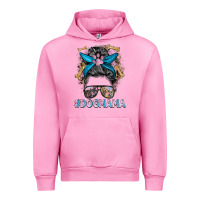 Fuchsia Pink dog mama messy bun Urban Hoodie - BarkalooDesign