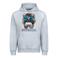 Heather Grey dog mama messy bun Urban Hoodie - BarkalooDesign