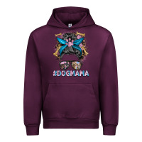 Mauve Wine dog mama messy bun Urban Hoodie - BarkalooDesign