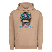 Pigment Burro dog mama messy bun Urban Hoodie - BarkalooDesign