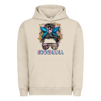 Pigment French Oak dog mama messy bun Urban Hoodie - BarkalooDesign