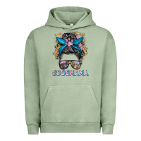 Pigment Oil Green dog mama messy bun Urban Hoodie - BarkalooDesign