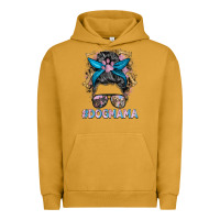 Pigment Peanut Butter dog mama messy bun Urban Hoodie - BarkalooDesign